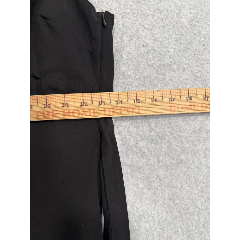 Zara Dress Womens M Black Scoop Neck Slip Adjustable Strap Bow Mini Party - Picture 10 of 11